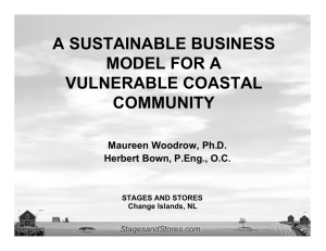 A SUSTAINABLE BUSINESS MODEL FOR A VULNERABLE COASTAL COMMUNITY