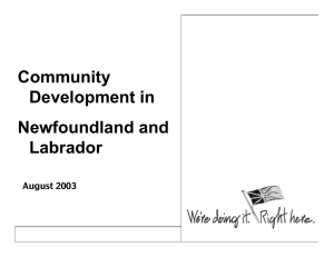 Community Development in Newfoundland and Labrador