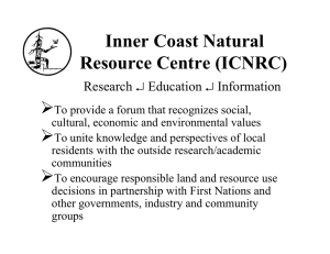 Inner Coast Natural  Resource Centre (ICNRC) Research
