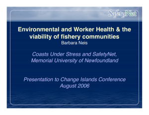 Environmental and Worker Health &amp; the viability of fishery communities