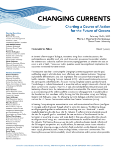CHANGING CURRENTS Charting a Course of Action for the Future of Oceans