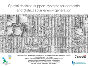 Spatial decision support systems for domestic and district solar energy generation