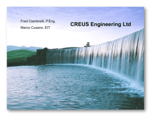 CREUS Engineering Ltd Fred Ciambrelli, P.Eng.   Marco Cusano, EIT