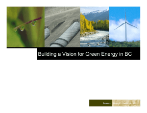 Building a Vision for Green Energy in BC