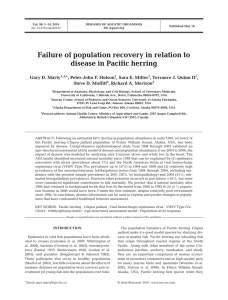 Failure of population recovery in relation to disease in Pacific herring