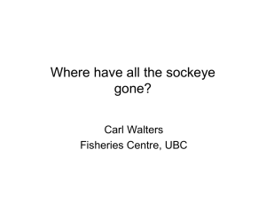 Where have all the sockeye gone? Carl Walters Fisheries Centre, UBC