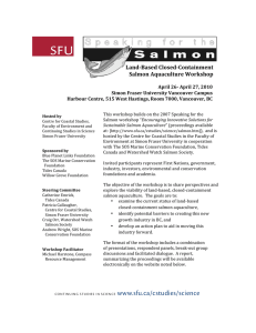 Land­Based Closed­Containment   Salmon Aquaculture Workshop   