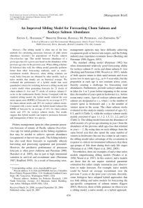 An Improved Sibling Model for Forecasting Chum Salmon and S L. H