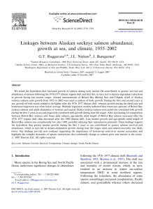 Linkages between Alaskan sockeye salmon abundance, ARTICLE IN PRESS G.T. Ruggerone