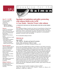 Spotlight on legislation and policy protecting wild salmon biodiversity in BC