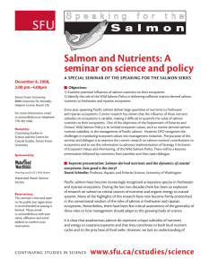 Salmon and Nutrients: A seminar on science and policy December 8, 2008,