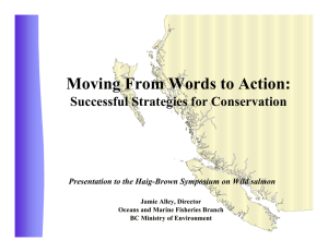 Moving From Words to Action: Successful Strategies for Conservation Jamie Alley, Director