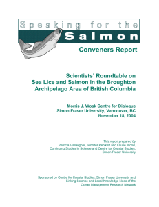 Conveners Report Scientists’ Roundtable on Sea Lice and Salmon in the Broughton
