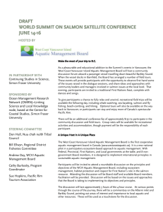 DRAFT WORLD SUMMIT ON SALMON SATELLITE CONFERENCE