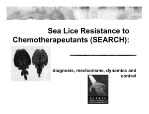 Sea Lice Resistance to Chemotherapeutants (SEARCH): diagnosis, mechanisms, dynamics and control