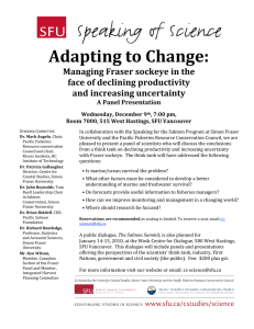 4QFBLJOHPG4DJFODF Adapting to Change:  Managing Fraser sockeye in the   face of declining productivity  