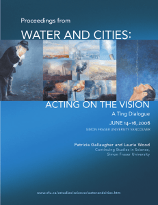 WATER AND CITIES: ACTING ON THE VISION  Proceedings from