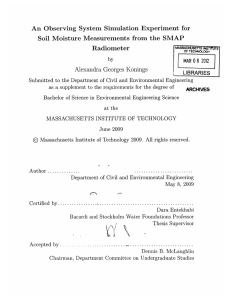 An  Observing  System  Simulation  Experiment ... Soil  Moisture  Measurements  from  the ... Radiometer