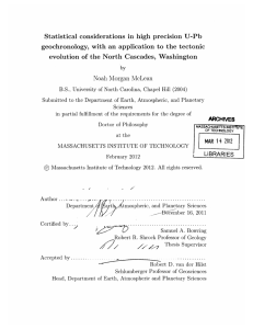 Statistical  considerations  in  high  precision ... geochronology,  with  an  application  to ...