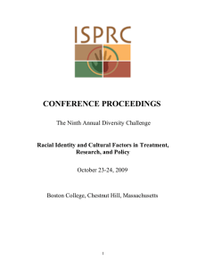 CONFERENCE PROCEEDINGS The Ninth Annual Diversity Challenge October 23-24, 2009