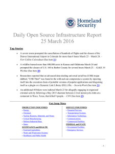 Daily Open Source Infrastructure Report 25 March 2016 Top Stories