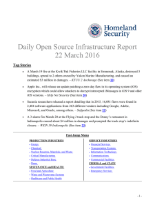 Daily Open Source Infrastructure Report 22 March 2016 Top Stories