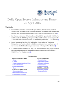 Daily Open Source Infrastructure Report 26 April 2016 Top Stories
