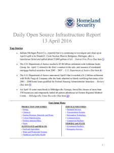 Daily Open Source Infrastructure Report 13 April 2016 Top Stories