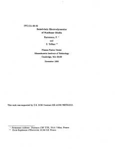 PFC/JA-89-59 Relativistic  Electrodynamics of Nonlinear  Media Hartemann,  F.