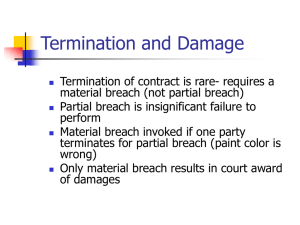Termination and Damage