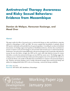 Antiretroviral Therapy Awareness and Risky Sexual Behaviors: Evidence from Mozambique