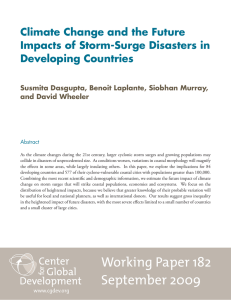Climate Change and the Future Impacts of Storm-Surge Disasters in Developing Countries
