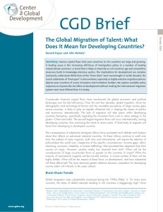 CGD Brief The Global Migration of Talent: What
