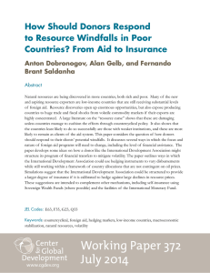 How Should Donors Respond to Resource Windfalls in Poor