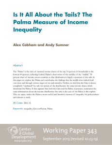 Is It All About the Tails? The Palma Measure of Income Inequality