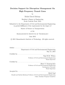 Decision Support for Disruption Management On High Frequency Transit Lines