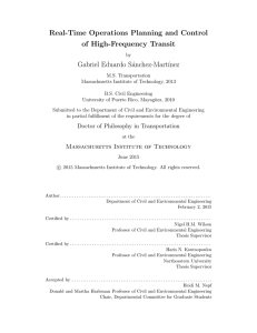 Real-Time Operations Planning and Control of High-Frequency Transit Gabriel Eduardo S´ anchez-Mart´ınez