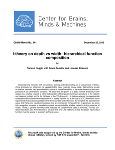 I-theory on depth vs width: hierarchical function composition CBMM Memo No. 041