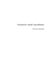 Geometric small cancellation Vincent Guirardel