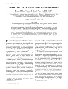 Maximal Power Tests for Detecting Defects in Meiotic Recombination