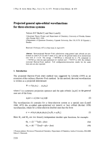 Projected general spin-orbital wavefunctions for three-electron systems