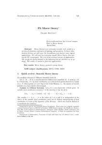 PL Morse theory