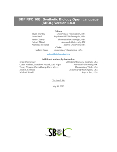 BBF RFC 108: Synthetic Biology Open Language (SBOL) Version 2.0.0