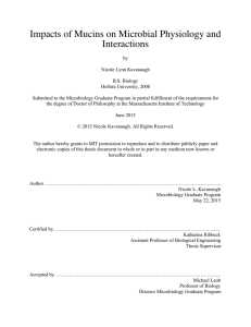 Impacts of Mucins on Microbial Physiology and Interactions