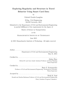 Exploring Regularity and Structure in Travel Behavior Using Smart Card Data