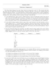 Statistics 401B Fall 2014 Laboratory Assignment 2