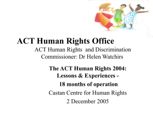 ACT Human Rights Office