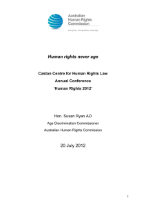 Human rights never age 20 July 2012
