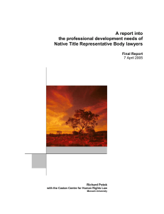 A report into the professional development needs of