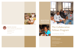 The Collaborative Fellows Program a historical review lynch school of education